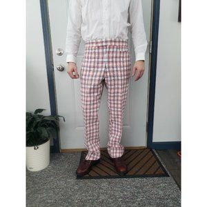 60s‎ Izod Red, White, and Blue Plaid Trousers
